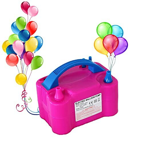 Ultimate Time Saver Electric Balloon Pump – Portable Dual Nozzle Balloon Pump Blower to Inflate Balloons- High Power(AC220-240V 600W) inflator for