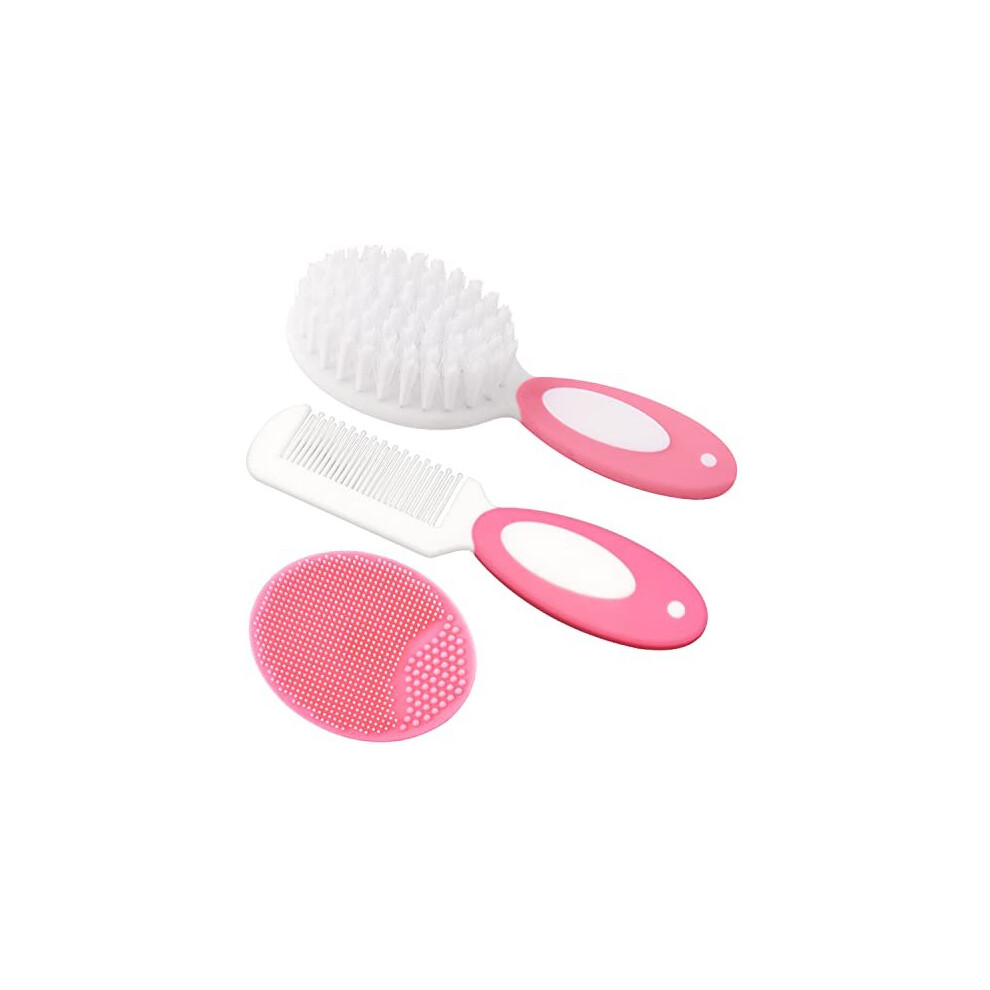 Baby Hair Brush, Cradle Cap Brush, Baby Hair Comb, Baby Hair Brush and Comb Set for Newborns & Toddlers, Baby Brush Soft Bristles, Ideal for Cradle