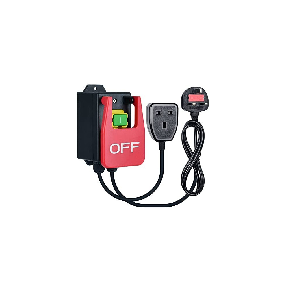 220V Single Phase On/Off Switch, Ortis Router Table Switch With Large Stop Sign Paddle Easy Contact For Quick Power Off For Table Saws And Other 779288407794