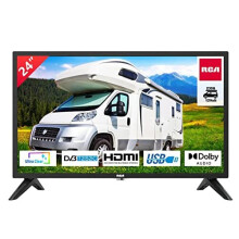 RCA RB24H2CU 12 Volt 24" inch HD TV, DVB-T/T2/C/S/S2 Dolby Digital Audio Caravans TV, HD LED Backlighting Display, HDMI VGA PC Audio SCART USB