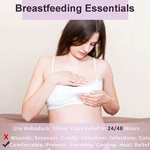 Silver Nipple Shields, Boboduck Silver Cups for Breastfeeding, Breast