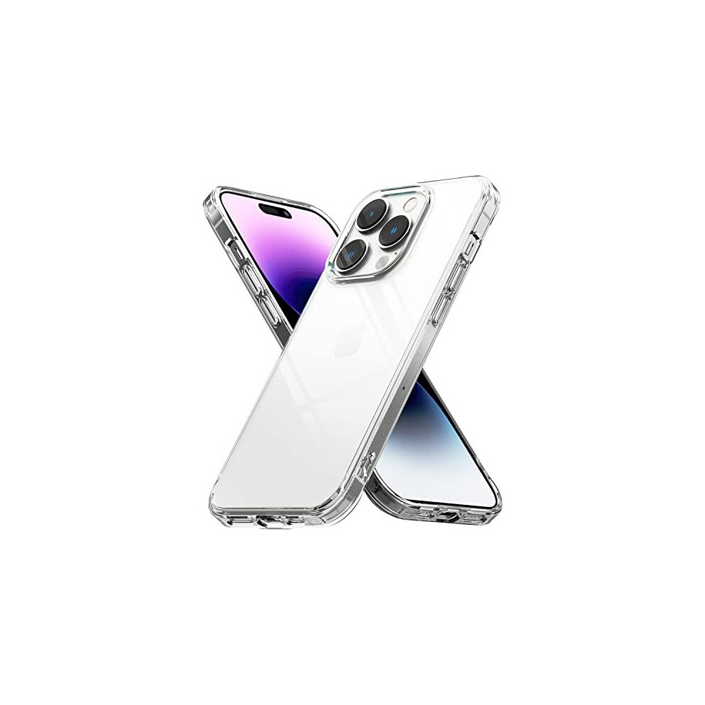 Ringke Fusion Compatible With Iphone 14 Pro Max Case, Anti-Scratch Minimal Yellowing Clear Hard Back Shockproof Bumper Cover For Iphone 6.7-Inch 8809881262086