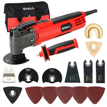 SHALL Oscillating Tool, 500W Oscillating Multitool Kit with 5 Oscillation Angle, Quick Change & Kickback Protection, 6 Variable Speeds, Auxiliary