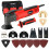 SHALL Oscillating Tool, 500W Oscillating Multitool Kit with 5 Oscillation Angle, Quick Change & Kickback Protection, 6 Variable Speeds, Auxiliary 1