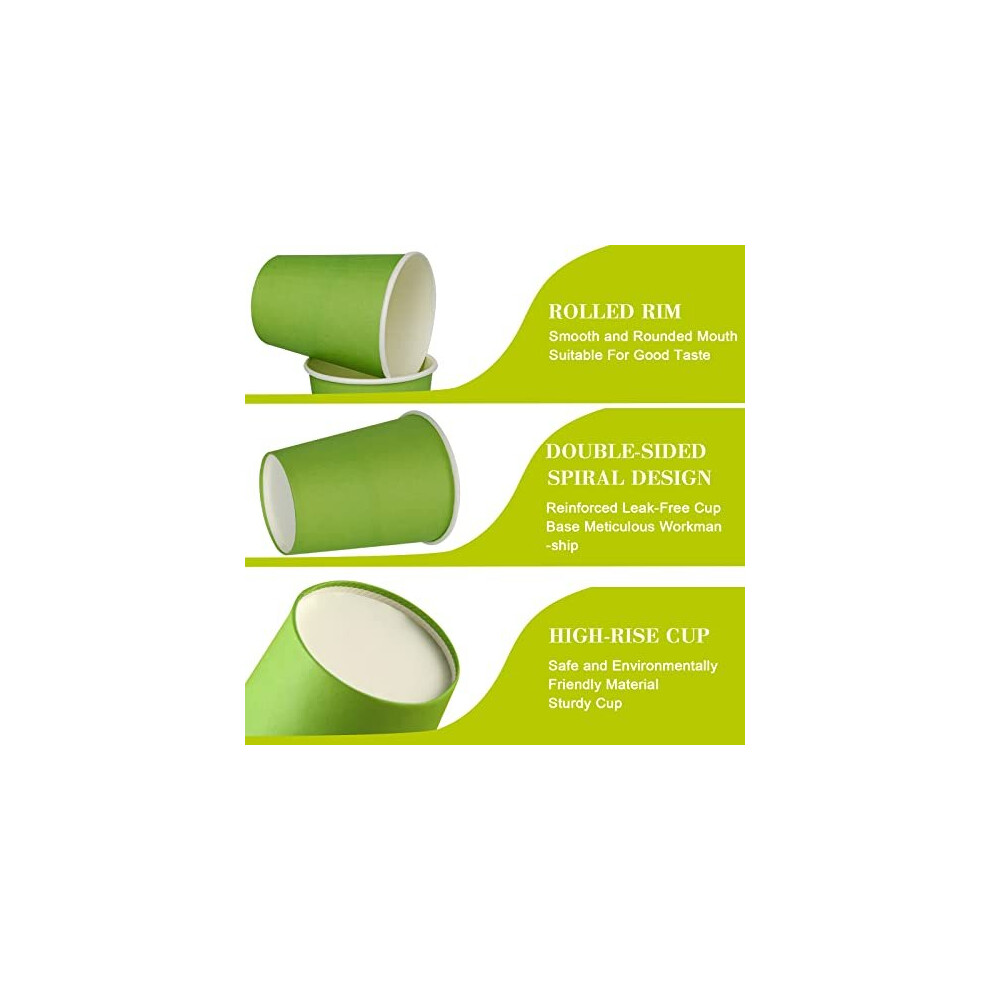 70PCS Paper Cups, ENSINE Rainbow Party Cups 7 Colors, 9 Ounce Paper