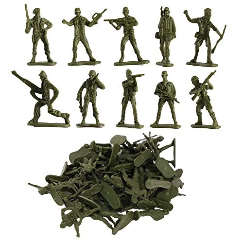 D.A.Y. Republic 50 Piece World War II Plastic Toy Soldiers Traditional ...