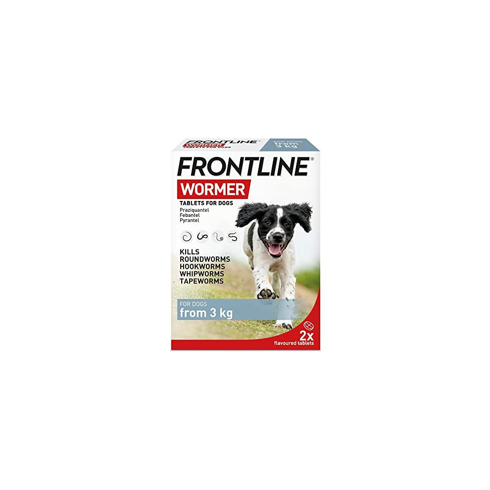 Frontline Wormer - Worming Tablets For Dogs - Tablets Size 2