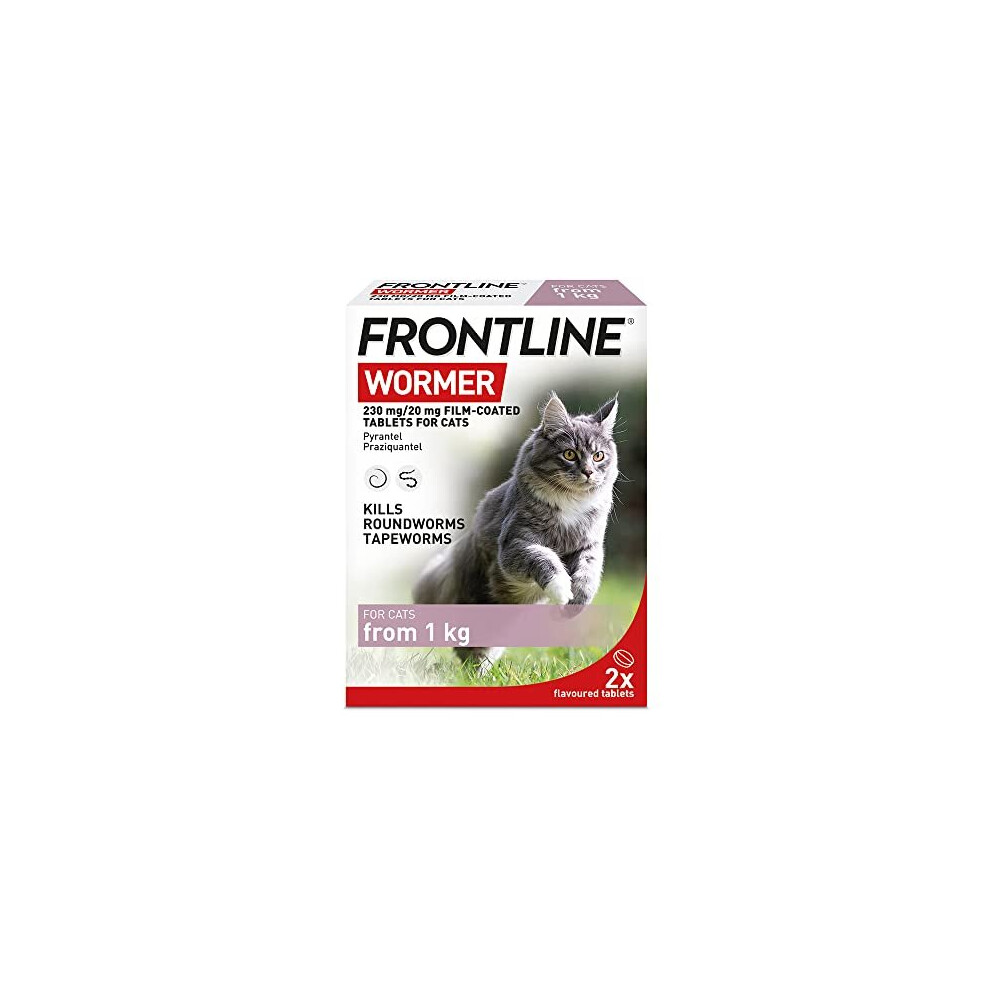 Frontline Wormer - Cat Worming Treatment - 2 Tablets