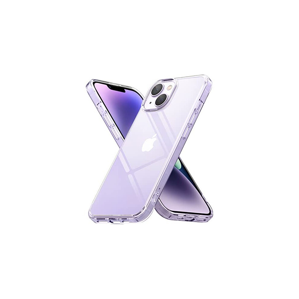 Ringke Fusion Compatible With Iphone 14 Case, Anti-Scratch Minimal Yellowing Clear Hard Back Shockproof Bumper Cover For Iphone 6.1-Inch (2022) - 8809881263694