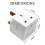 2 Way Double Plug Adaptor, 13A 250V UK 3 Pin Multi Socket Extension Multiplug Adapter - 3 Pins Socket Splitter Extension UK Plug, Double Adapter Plug 3