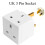 2 Way Double Plug Adaptor, 13A 250V UK 3 Pin Multi Socket Extension Multiplug Adapter - 3 Pins Socket Splitter Extension UK Plug, Double Adapter Plug 4