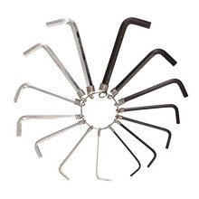 14 Piece HEX Key Allen Key Set ON A Convenient Metal Ring, Metric 2mm 2.5mm 3mm 4mm 5mm 6mm 1/16” 5/64” 3/32” ⅛” 5/32” 3/16” & 7/32”