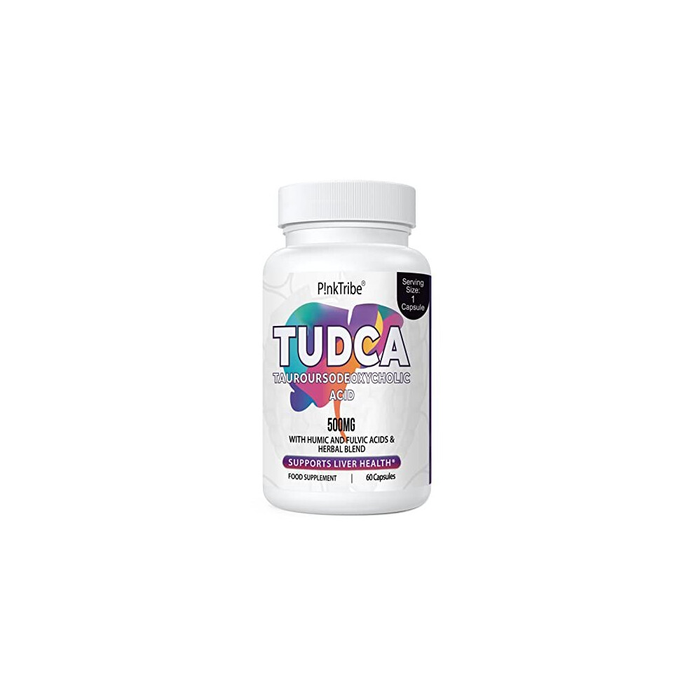 P!Nktribe Tudca 500Mg, Tauroursodeoxycholic Acid With Milk Thistle, Beet Root And More, 8-In-1 Tudca Bile Salt Supplement For Liver Health, Digestion, Detox And
