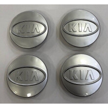 4X Kia 58Mm Alloy Wheel Center Caps For Kia Silver Badge