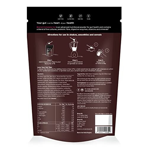 Biomel Complete Gut | Probiotic + Prebiotic | 30 Servings (Belgian Chocolate) 1