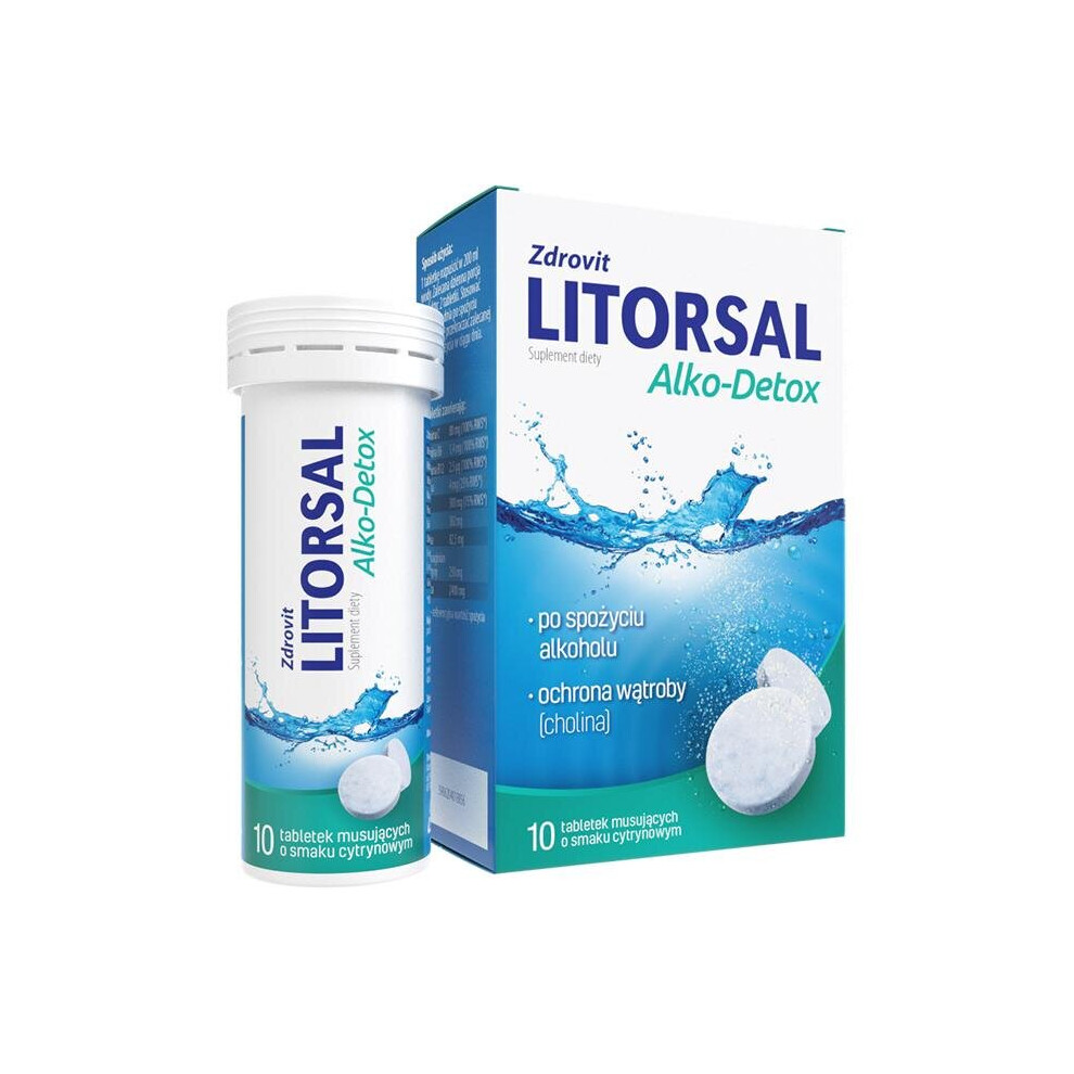 Np Pharma Sp. Z O.o. Zdrovit Litorsal Alko-Detox - 10 Effervescent Tablets