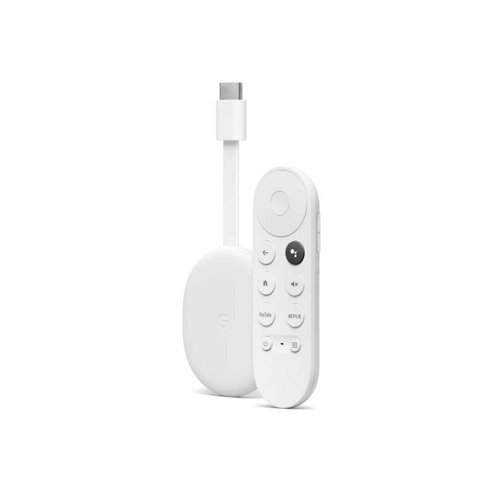 Google Chromecast With Tv 4K Hdr Ice (33469) - 4K Hdr Streaming, Dolby Vision, Hdr10+ With Android Tv White