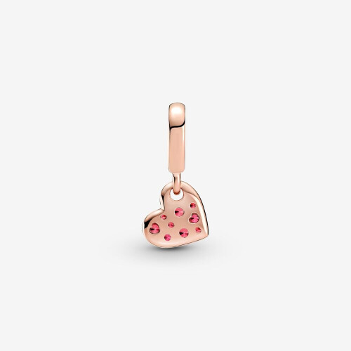 Pandora Pandora Red Pavé Tilted Heart Dangle Charm 789404C02 2