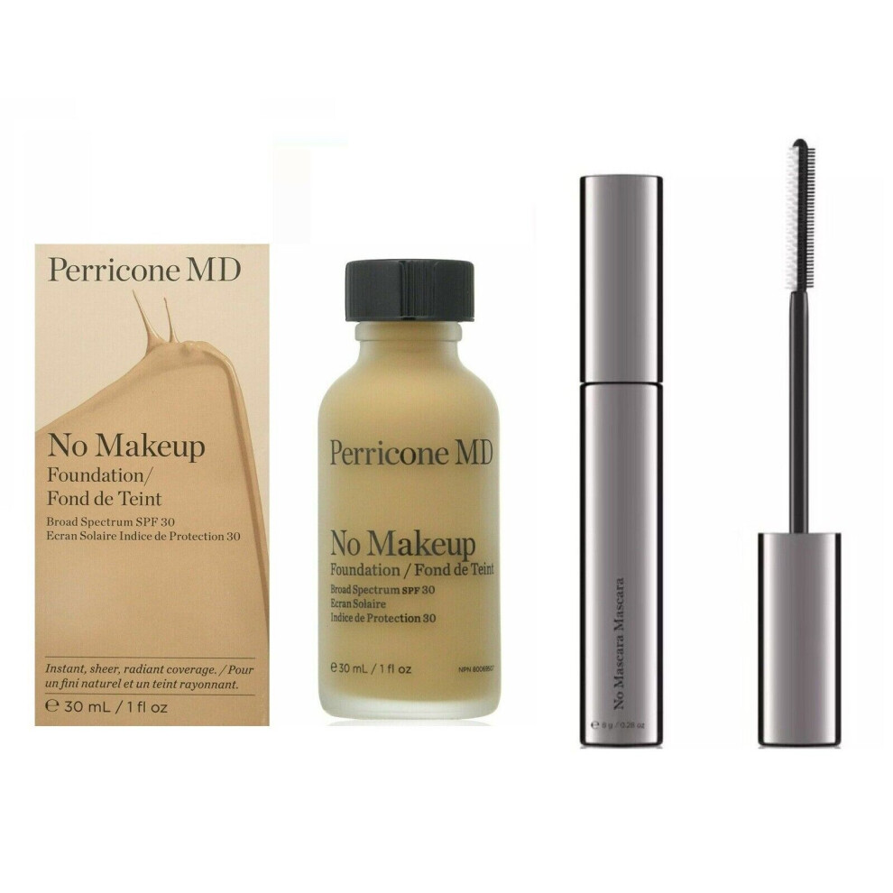 Perricone Md No Makeup Foundation (Light to Medium) + No Mascara Mascara Set 8g