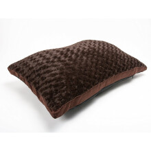 (Large, Spiral Chocolate) LARGE & Extra Large Fur Dog Bed -Pet Washable Zipped Mattress Cushion