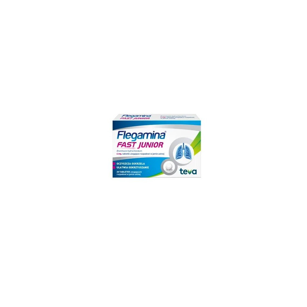 Flegamina Fast Junior 4 mg, 20 tablets