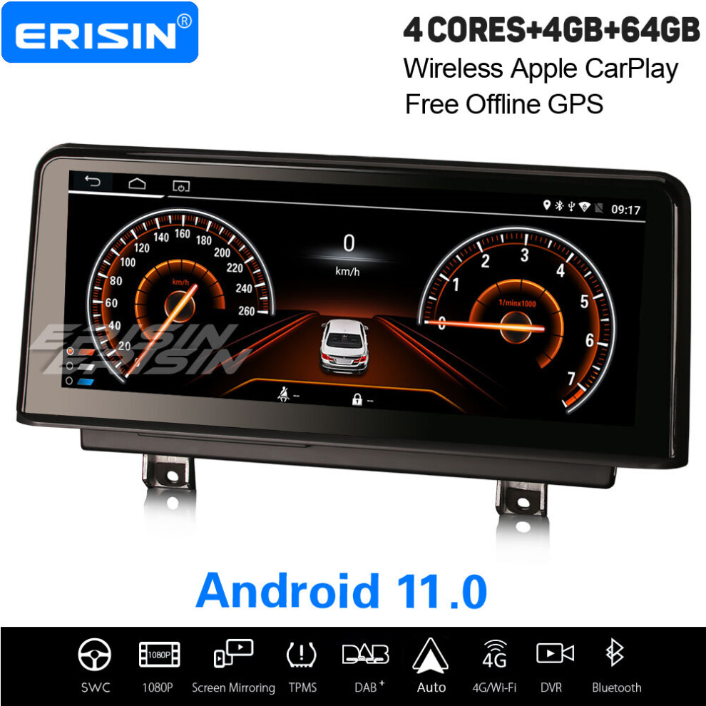 10.25" Android 11.0 DAB+ 64GB CarPlay Satnav Car Stereo USB WiFi BMW 1er F20/21 2er F23 NBT