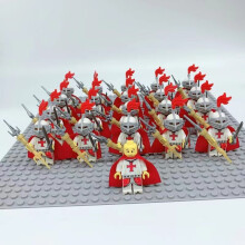 (J) 21PCS gold knight mini doll block doll children's assembled toys  Fit Lego
