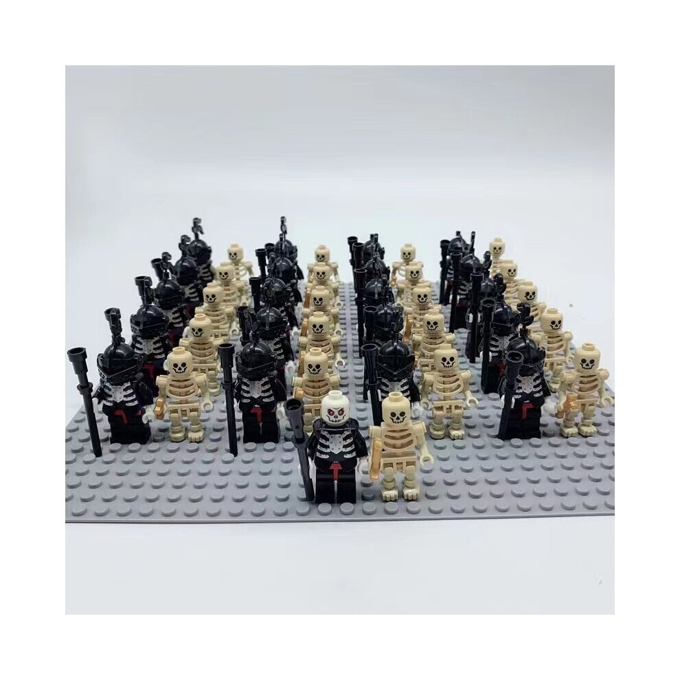 (O) 21PCS gold knight mini doll block doll children's assembled toys  Fit Lego