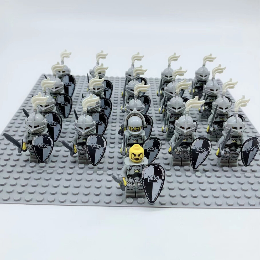 (M) 21PCS gold knight mini doll block doll children's assembled toys  Fit Lego