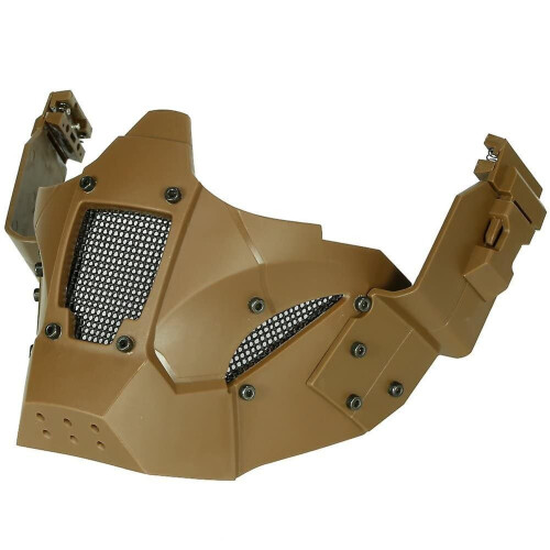 (Mud) Airsoft Tactical Mask Half Face Protective Mask Work With Fast Helmet 1