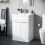 NES Home Afern 600mm MDF Vanity Unit Cabinet  & Wash Ceramic Basin White - Flat Pack 2