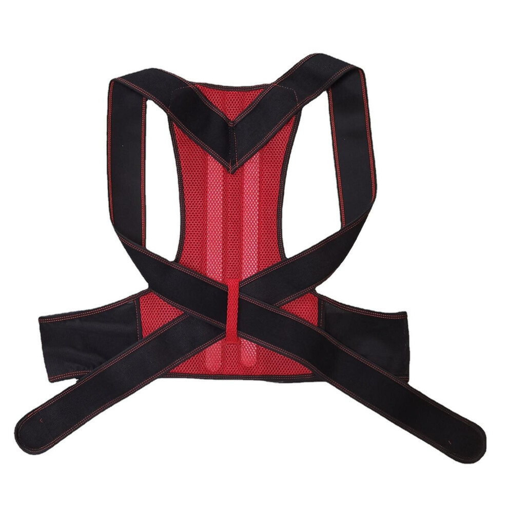 Red (, S) Humpback Posture Corrector Lumbar Support Belt Shoulder Back Brace