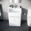 NES Home Afern 600mm MDF Vanity Unit Cabinet  & Wash Ceramic Basin White - Flat Pack 5