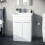NES Home Afern 600mm MDF Vanity Unit Cabinet  & Wash Ceramic Basin White - Flat Pack 1