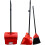 Long Handled Dustpan & Brush Set Strong Metal Handle Dust Pan Broom Sweeper 2