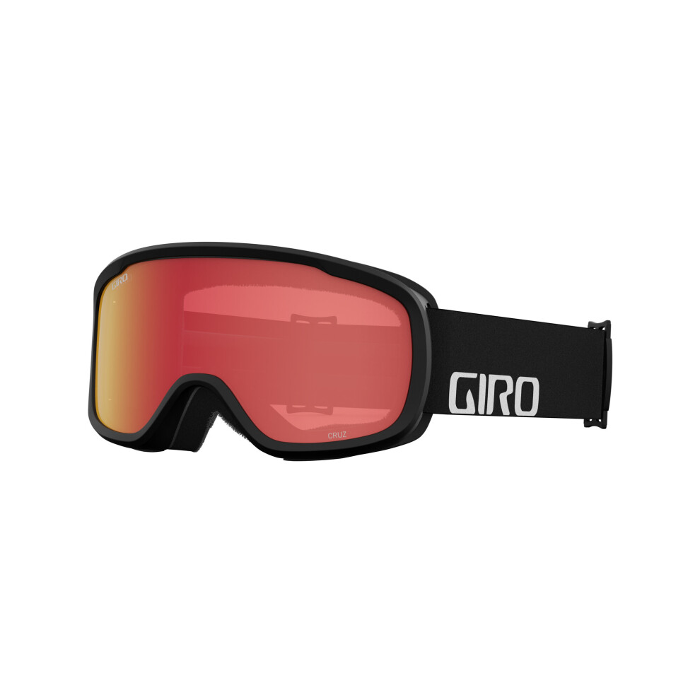 Giro Cruz Snow Goggle Black Wordmark / Amber Scarlet Lenses - Medium Frame