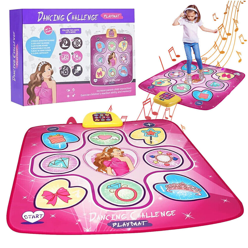 Dance Mat Toys with 5 Modes, Kids Girls Music Touch Play Mat Pad Gifts