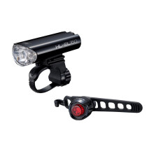 Cateye EL-160 / ORB Voor- en achterlichtset voor fietsen, waterdicht, 50 lumen koplamp