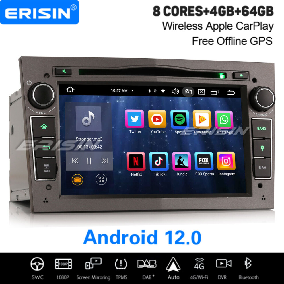 8-Core Android 12 Car Stereo For Opel Vauxhall Corsa Zafira Astra Combo Vectra 64Gb Satnav Dab+ Carplay 737655209341