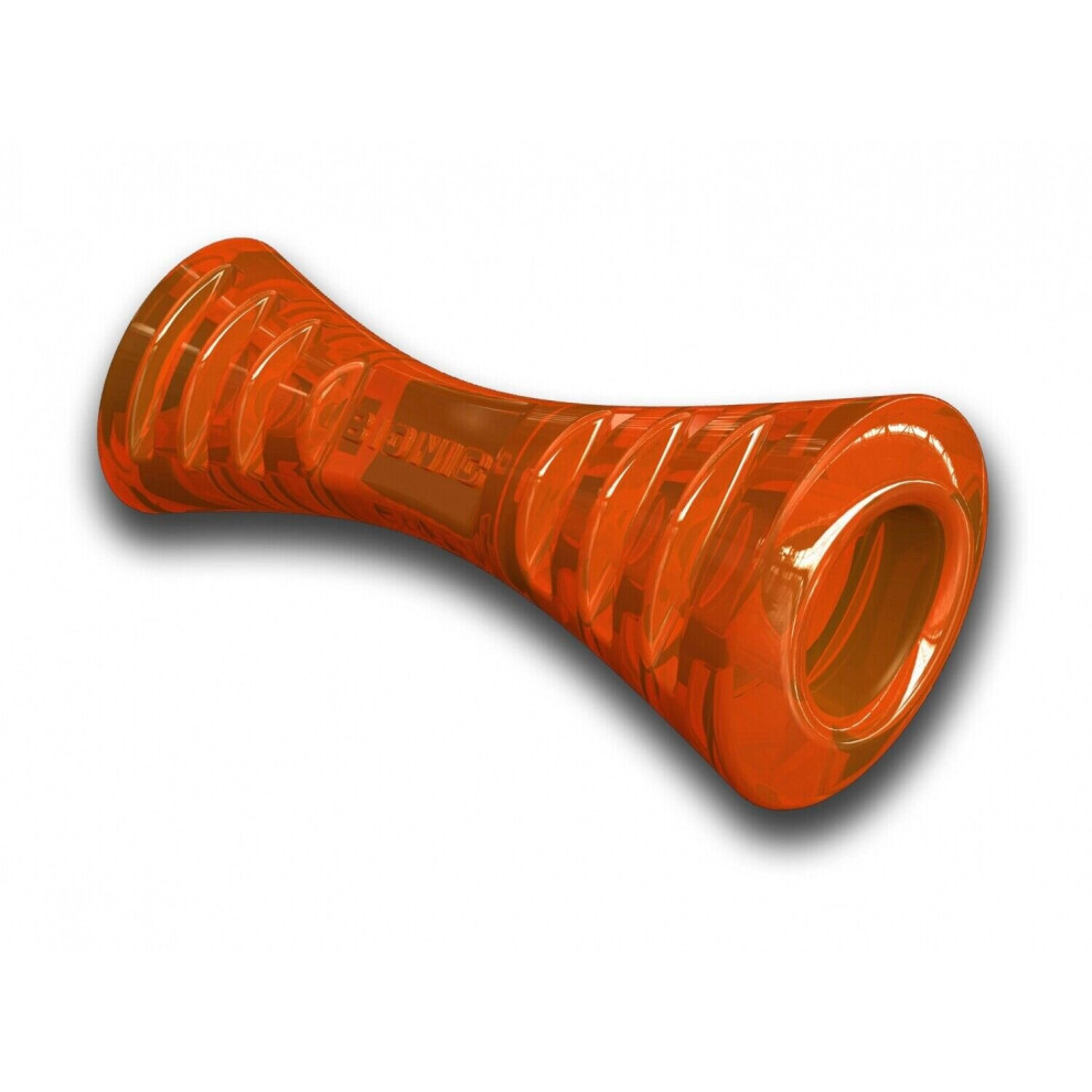 Bionic Urban Dog Throwing Fetch Stick Chew Toy Floats Orange Large