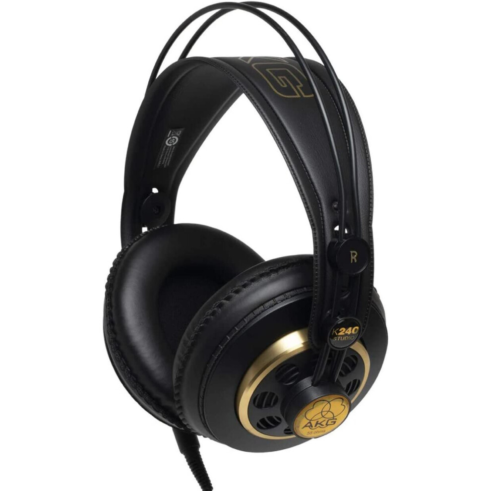 AKG K240 Studio Professional Semi-Open Over-Ear Headphones -Black Gold