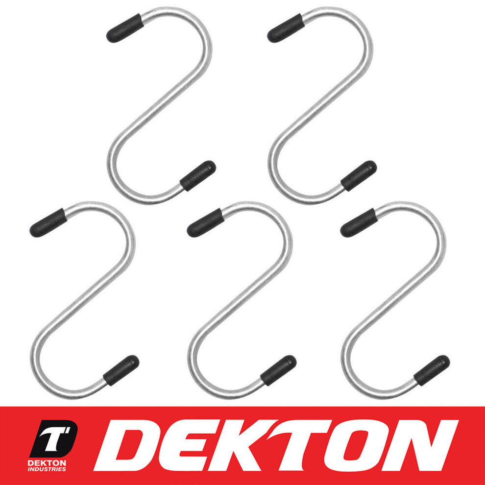 5Pc 3" Steel S Hooks Heavy Duty Hanging Rail Pot Pan Hanger Utensil Clothes 5055441436029