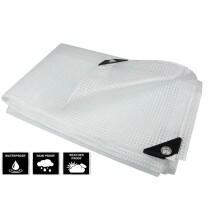 (5m x 6m) Clear Tarpaulin Tear-Resistant Weather-Resistant Sun-Proof Reinforced Heavy Duty