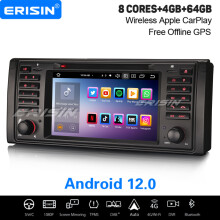 8-Core Android 12 Car Stereo For BMW 5 Series E39 X5 E53 M5 4GB+64GB Satnav DAB+ Wireless CarPlay WiFi