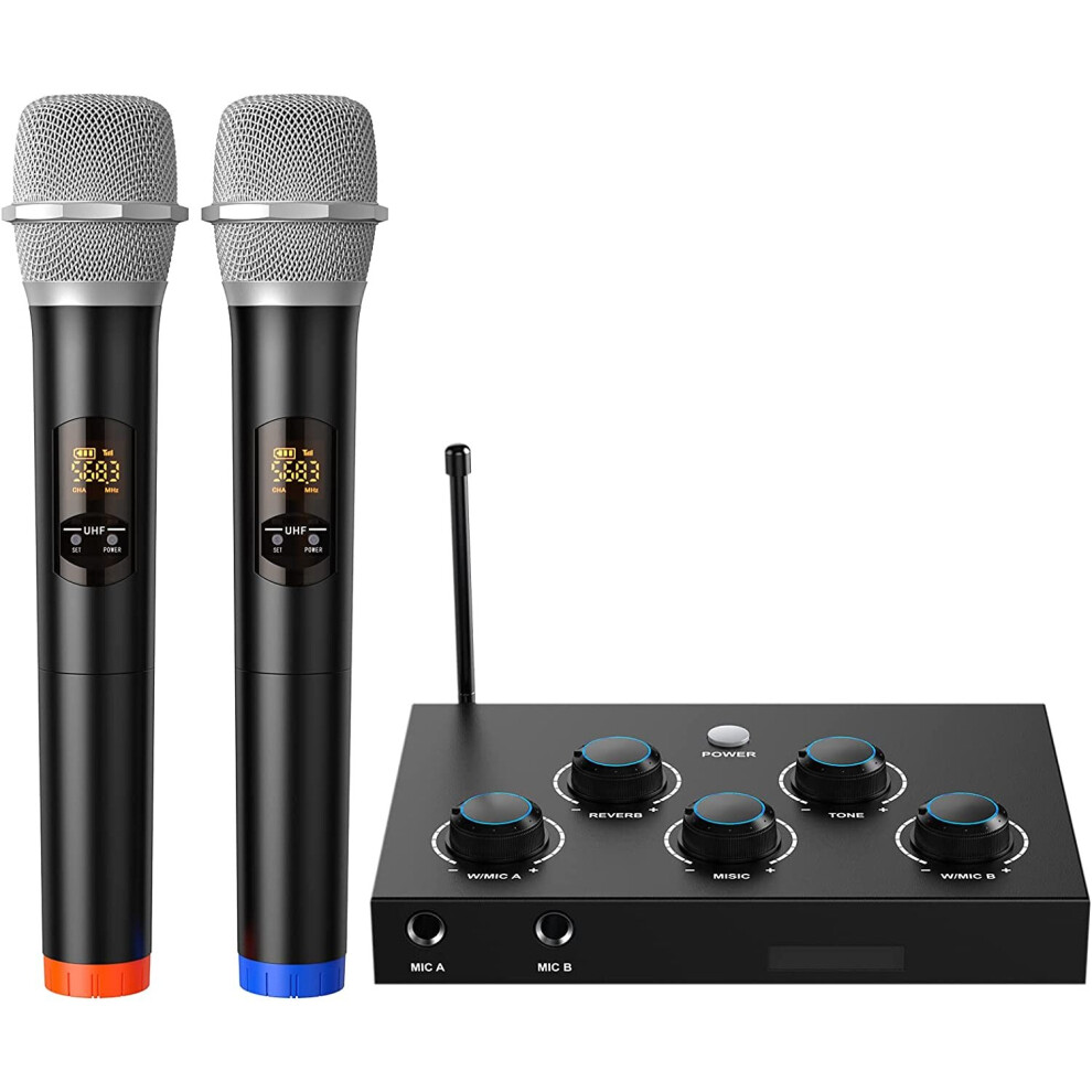 DIGITNOW Portable Karaoke Microphones Mixer System Set Karaoke Machine