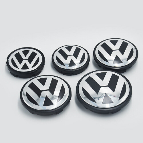Set of 4 Wheel Center Caps Hub Hubcaps VW Golf Beetle Passat Tiguan 6N0 ...