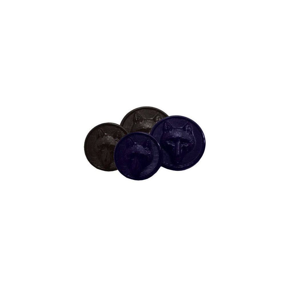 (Black, 8 buttons) Equetech Foxhead Button Set (8 Pieces)