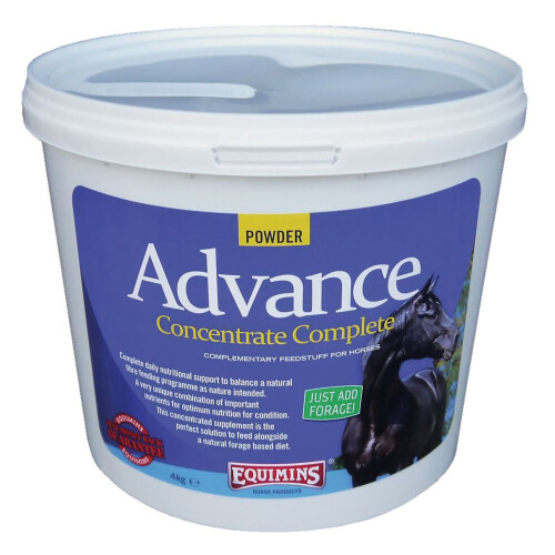 (One Colour, 4kg Tub) Equimins Advance Concentrate Complete Powder