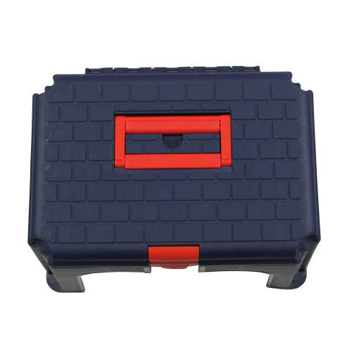 Large Tool Storage Box Blue (Plastic Step Stool Utility Case)