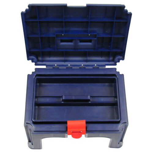 Large Tool Storage Box Blue (Plastic Step Stool Utility Case) 2
